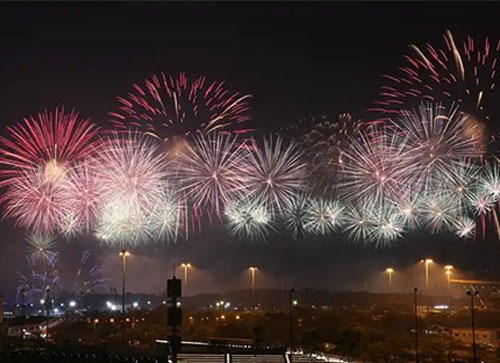 夏河县焰火晚会